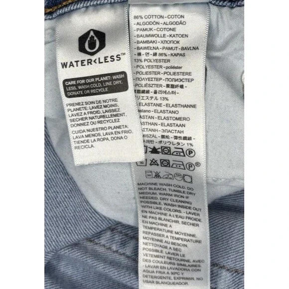 Levi’s Wedgie Straight Jeans Women 29 Medium Blue Wash High Rise Button Fly - Picture 7 of 10